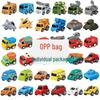 Kindergarten Back-to-School Toy: Pull-Back Car Set - Engineering & Military Vehicles in Individual Packaging