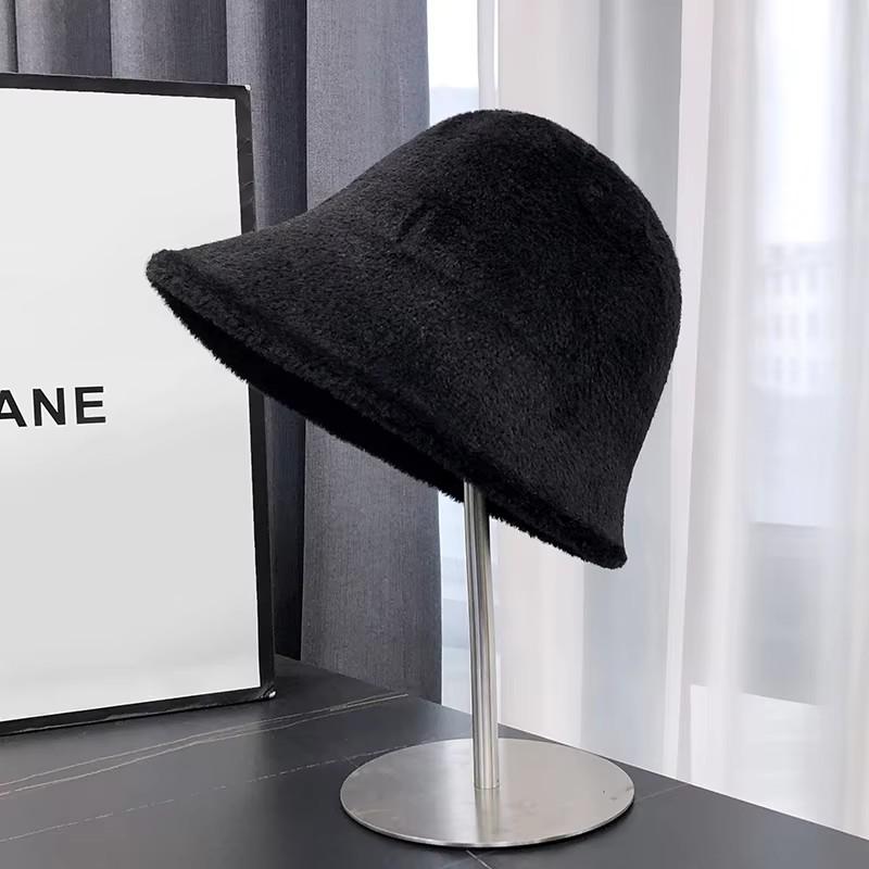 Autumn And Winter Plush Fisherman Hat, Children'S Korean Version Bucket Hat, Wool Thickened Warm Basin Hat
