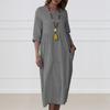 Hohe Taille A-Linie Midi-Kleid für Damen Sommer Locker Kleid Tägliche Kleidung Schrumpffest Schönes Anziehen