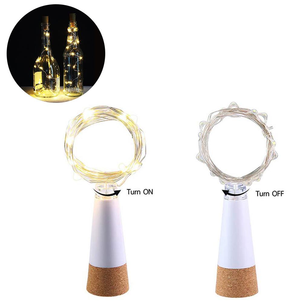 2PCS Bottle Cork Lights LED Bottle String Lights USB Rechargeable Mini Fairy String Lights