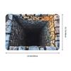 3D Visual Illusion Deep Pit Trap Front Floor Door Entrance Mat Indoor  Kitchen Bath Doormat Bedroom Carpet Rug