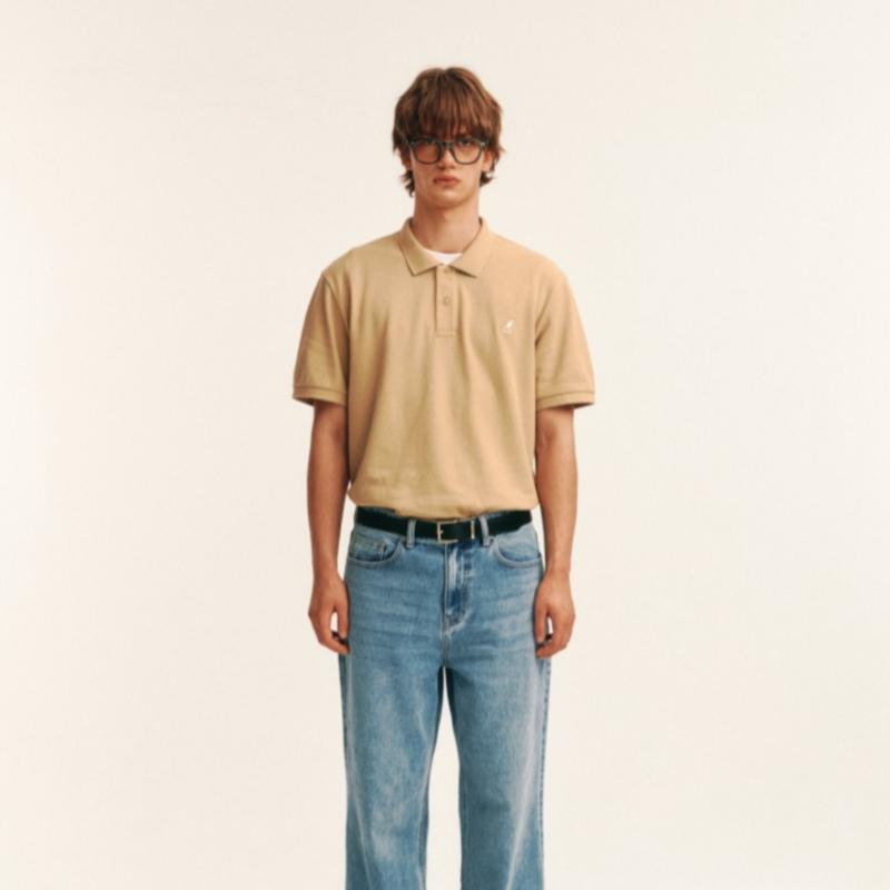 KANGOL Classic Polo Shirt Beige 1724