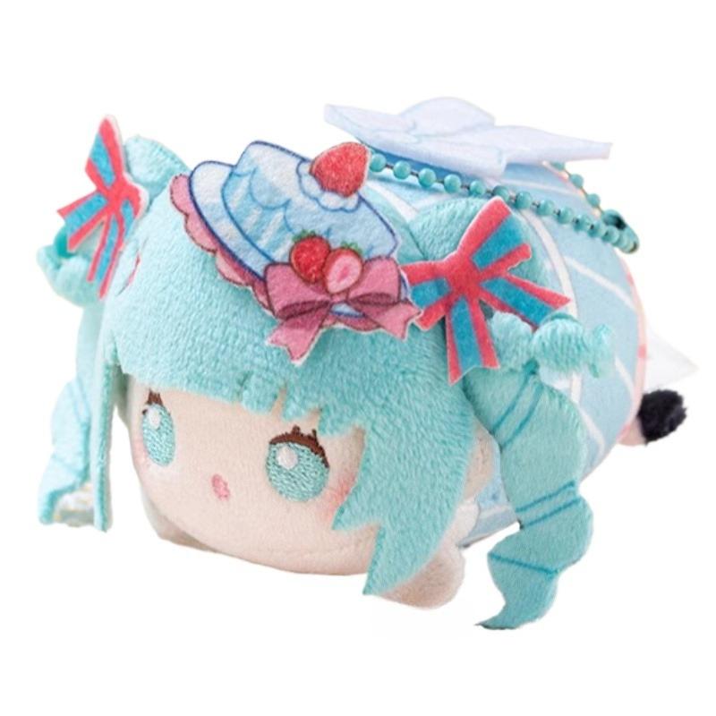 Anime Hatsune Miku Sweet Interweaving Series Plush Doll Keychain Cartoon Cute Peripheral Sofa Gift 2D Cuddly Stuffed Fluffy Huggable Kawaii Comfort