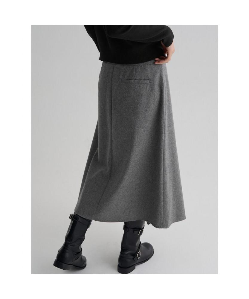 8SECONDS Asymmetrical Buckle Skirt Gray