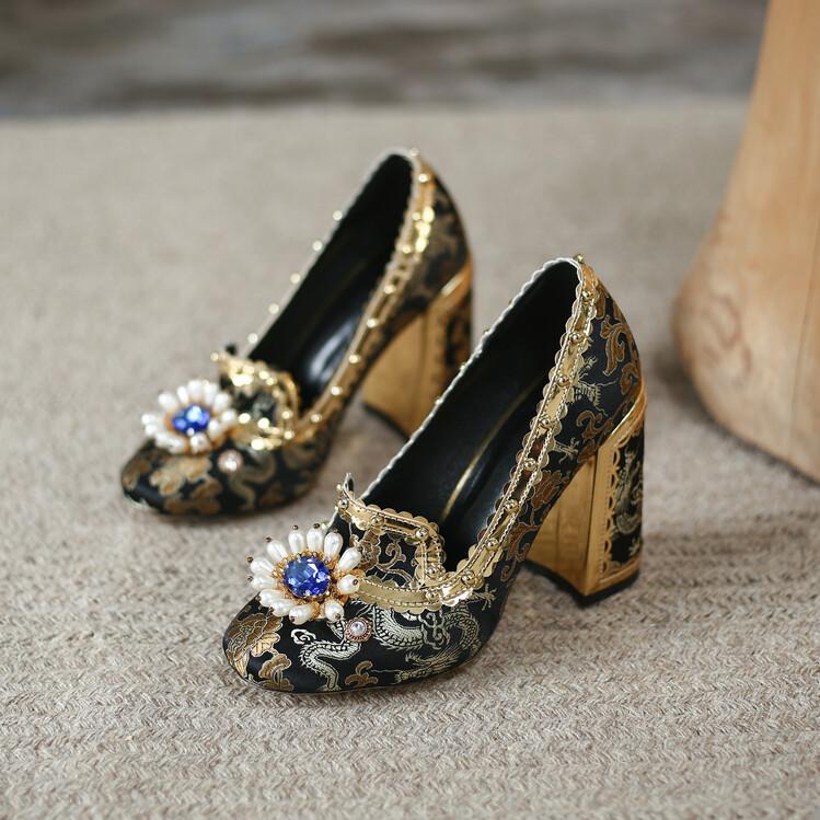 Modes Luksusa Pērļu Strass High Heel