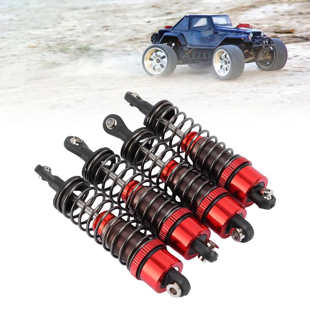 4 PCS 75mm RC Car Oil S Aluminum Alloy Damper Set for 1/10 Scale RC Cars