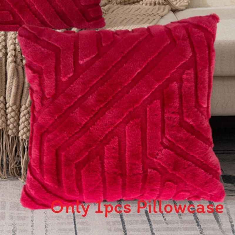 Stereoscopic Color Solid Plush Pillowcase Cushion Cover Decorations Bedroon