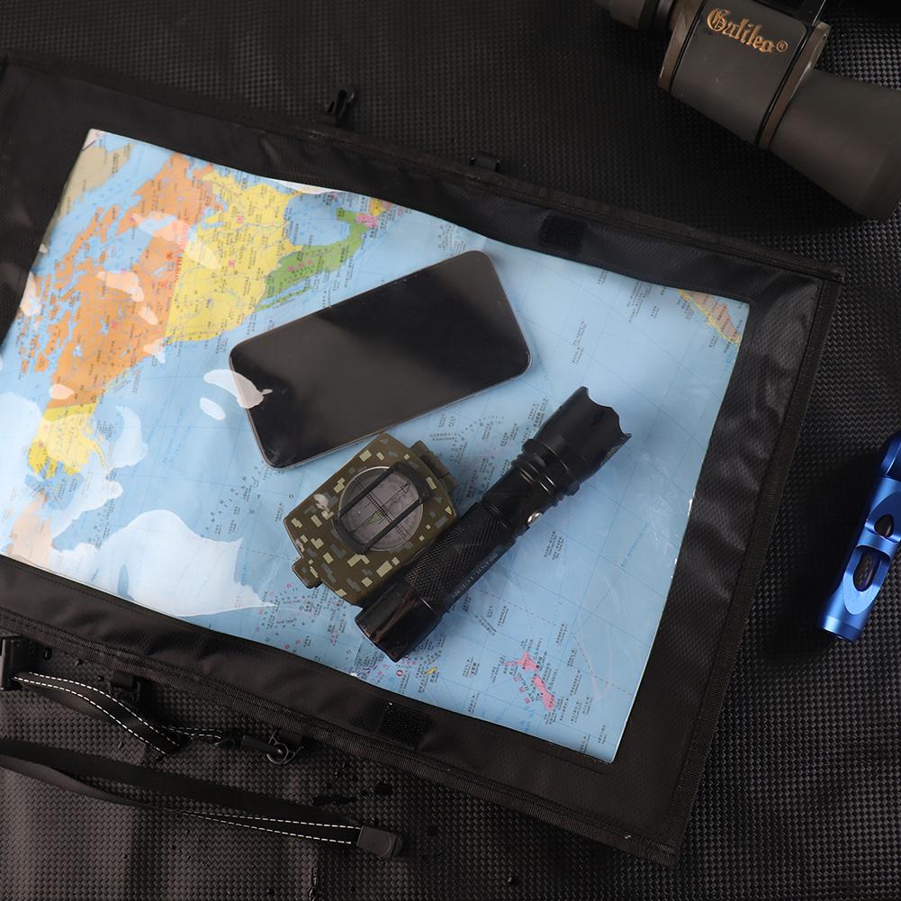 Waterproof Trail Map Case Foldable Transparent Document Bag Outdoor Map Storage Bag For Adventure Camping Travel Hiking