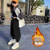 2024 New Style Thickened Fleece Lambswool Sweatpants for Kids: Warm Winter Sports Pants for Girls and Boys