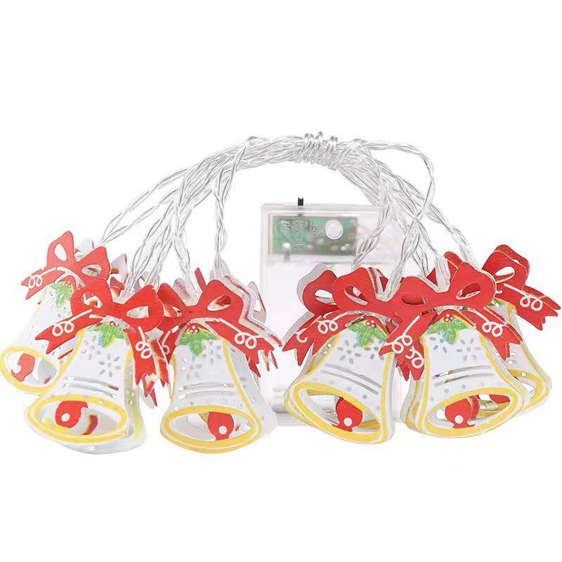 "LED Iron Bell String Lights - Colorful Christmas and Birthday Decorations"