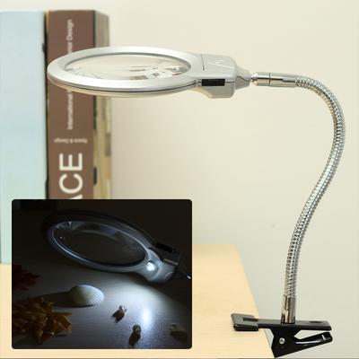 Large Lens LED Lighted Lamp Top Desk Jewelry Magnifier Large Lens Table Top Desk Lamp Lighted Magnifier Magnifying