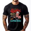 Vintage Old Row Smokin Meats And Clapping Cheeks Funny BBQ Vintage T Shirts Spring Camiseta St Patricks Day
