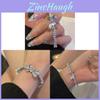 Fashion Jewelry Ladys Zircon Butterfly Bow Bracelet With Silver Finish For Summer Wear