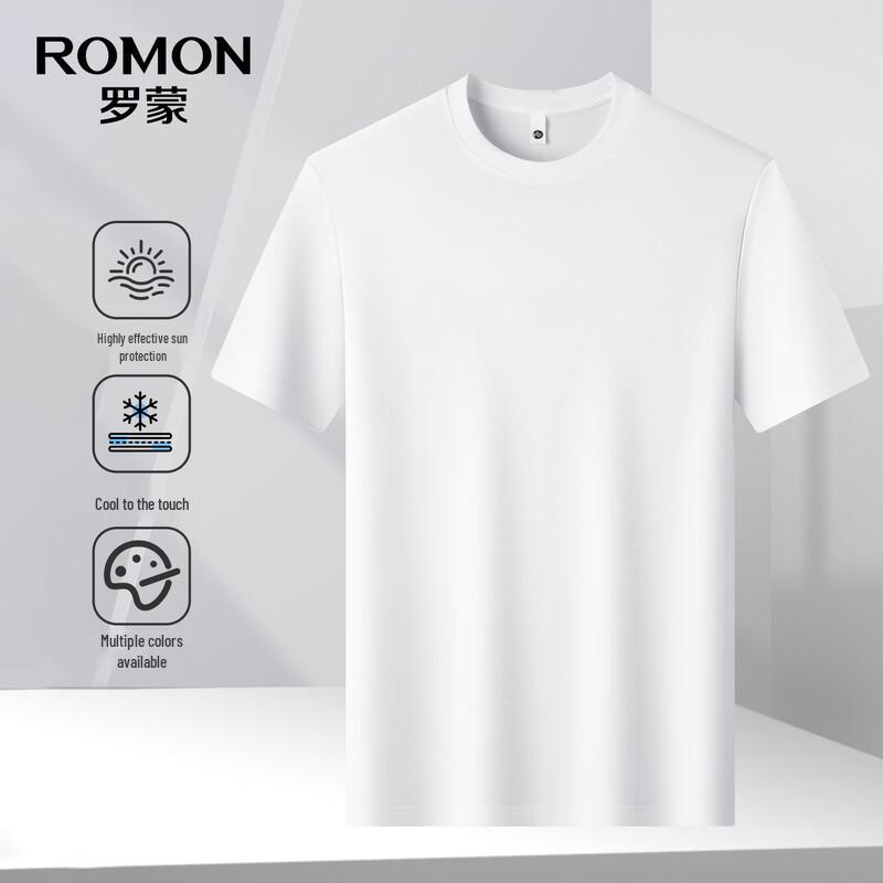 ROMON Unisex UPF50+ Ice Silk Cooling Short-Sleeve T-Shirt