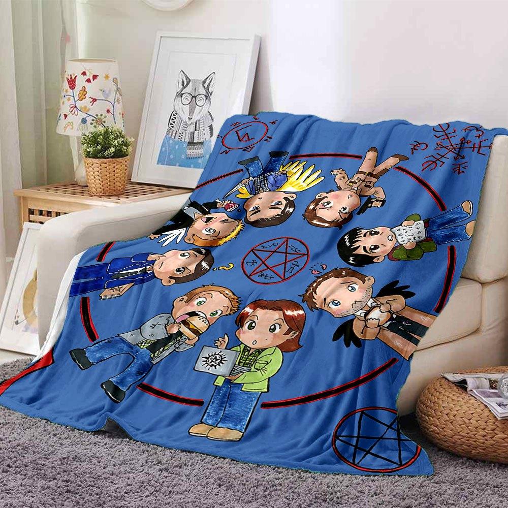 1pc Supernatural 8 Blanket Soft Warm Throw for Home, Office, Travel All Season Cozy Bedding Gift, Office Cozy AccessoryB