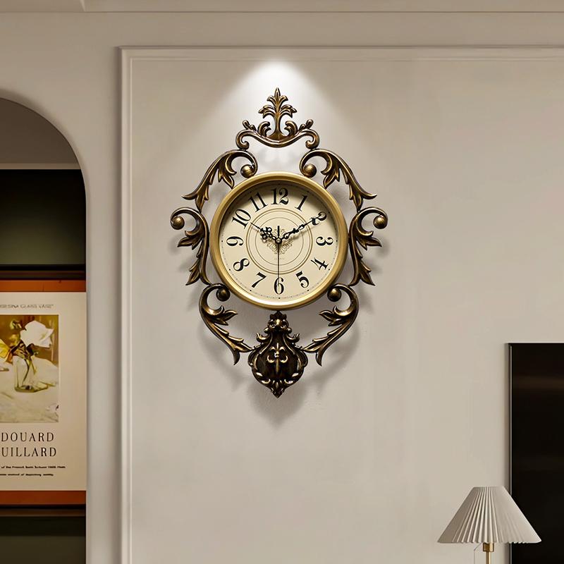 Living Room Digital Wall Watch Aesthetic Vintage Metal Wall Art Design Wall Clocks Creative Silent Horloge Room Decorations