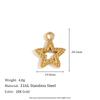 MamacitaSlay Stylish Lovely Cupid Seahorse Lion Starfish Stainless steel charm Gold Plated Jewelry Charms for necklace bracelets