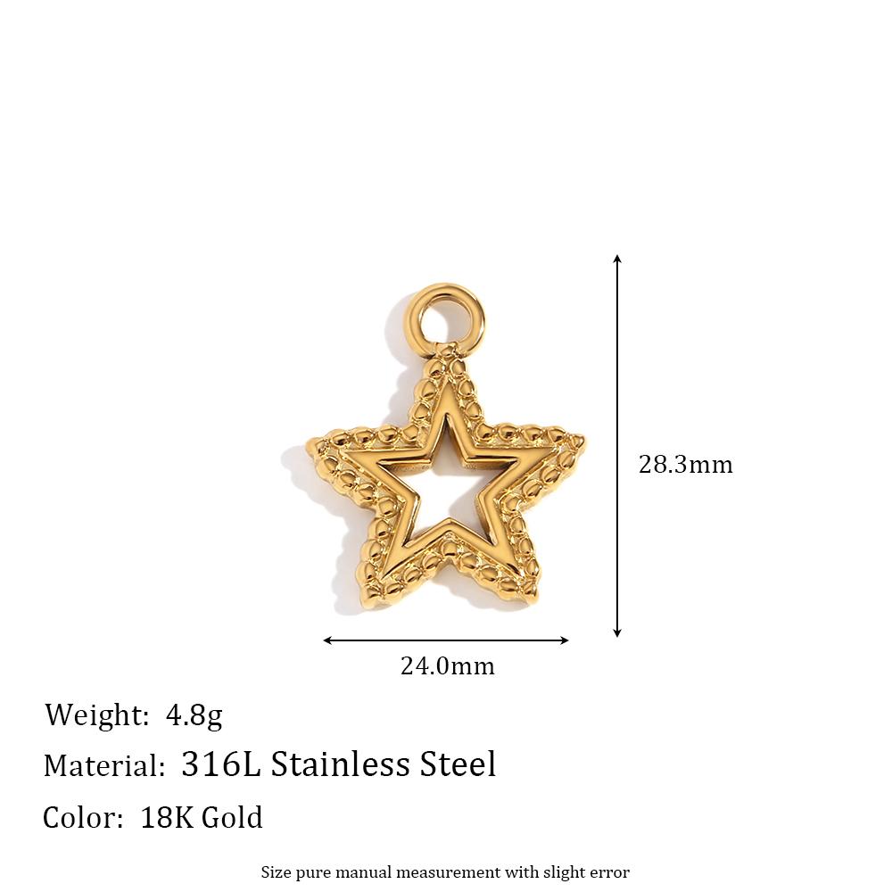 MamacitaSlay Stylish Lovely Cupid Seahorse Lion Starfish Stainless steel charm Gold Plated Jewelry Charms for necklace bracelets