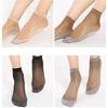 5 par kvinner fløyel silke sokker bomull bunnen sklisikker såle massasje sokker