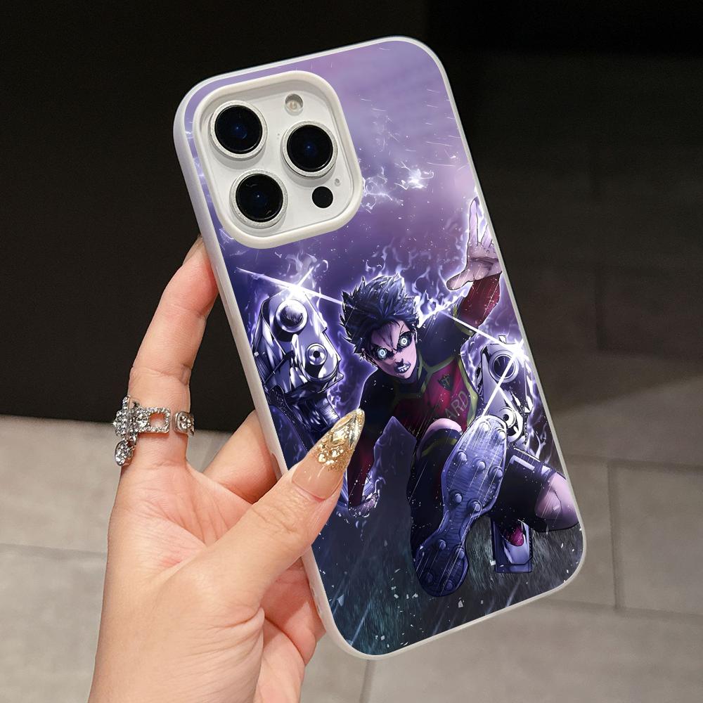 Blue Lock Isagi Yoichi Jelly Double layer White Mobile Phone Case for iPhone 17 16 15 14 13 12 11 Air Pro Max Plus Protective
