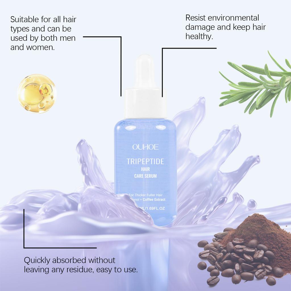 Ouhoe Nourishing Tri-peptide Hair Essence Serum For Strong Silky Hair With Shine