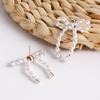 Temperament Dangle Earrings Pearl Bowknot Pendants Pendant Earrings Jewelry