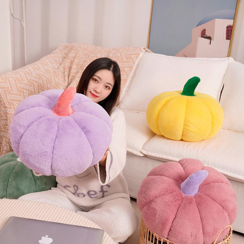 Creative Pumpkin Throw Pillow: Plush Indoor Cushion & Backrest for Sofa, Living Room, or Bay Window Decoration