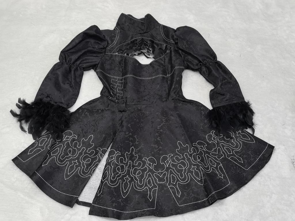 Anime Nier Automata Cosplay 9S Yorha 2B Κοστούμι Cosplay Ανδρικό Γυναικείο Στολή Περούκα Μεταμφίεση Στολή Plus Size Fancy Party Μαύρο φόρεμα