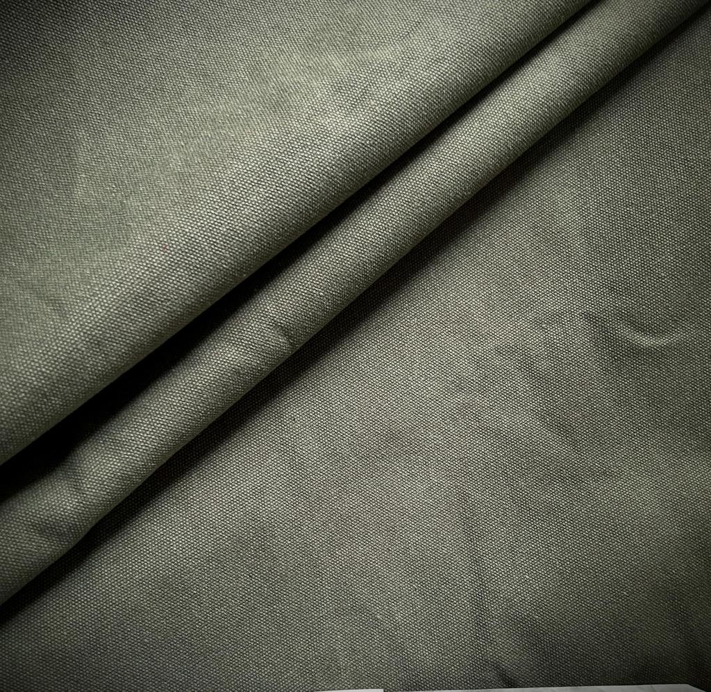 Washed Water Solid Canvas Handmade Canvas, Washable, Colorfast, Thick, Fabric, Cotton, Crafts, (Military, 5m)