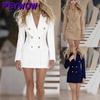 Moda feminina outono inverno cor sólida estampa manga comprida gola polo vestidos casuais