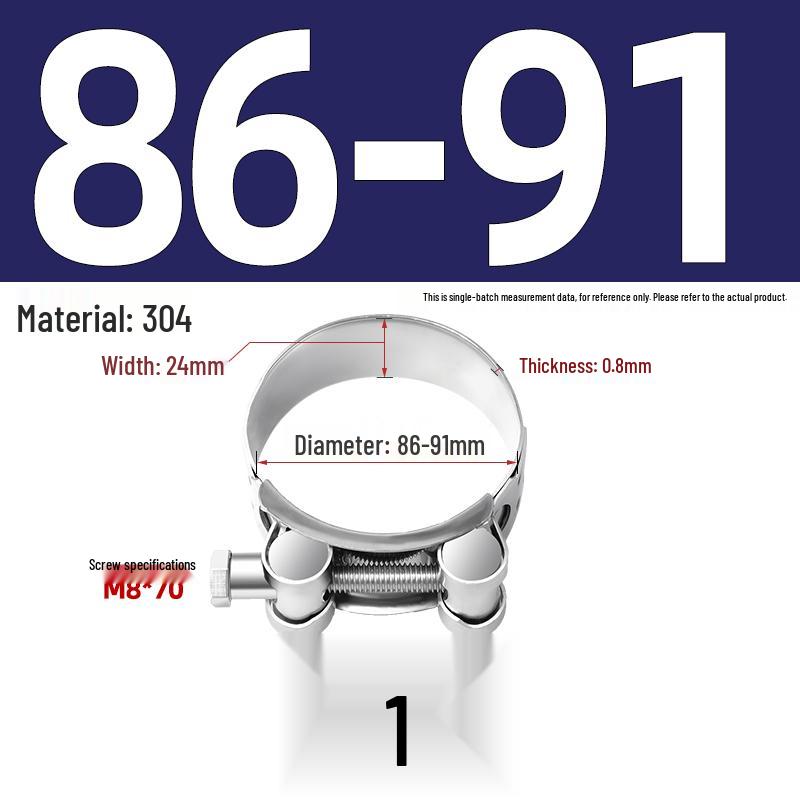 304 Stainless Steel Heavy Duty European Band Clamp for Water Pipe Fixation