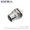 IP67 Straight M12 Connector Male Female a B C D Code 2 3 4 5 6 8 12 17Pin Front Mount M12 PCB Socket