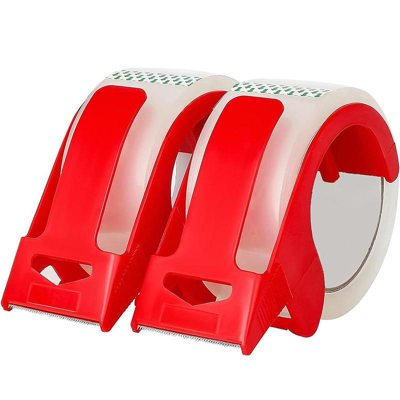 

Double Set Rugged Clear Packing Tape with Equipped Dispenser for Shipment, Migration, and Storage; Highly Adhesive Closure Tape
