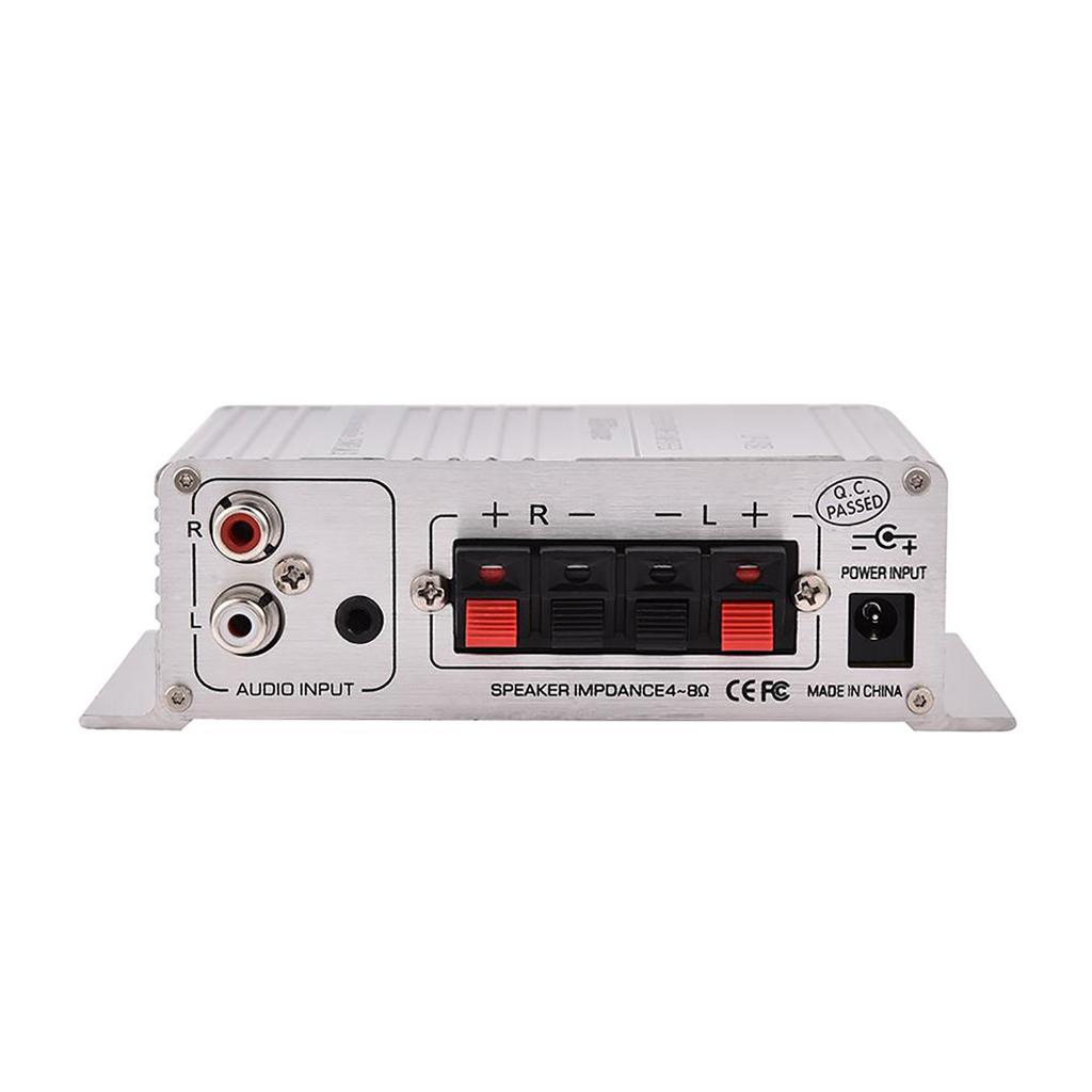 2 Channel HiFi Stereo Auto Car   Power Amplifier Digital Amp Silver