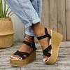 2025 New Casual Comfortable Walking Shoes Wedge Heel Summer New Fashion Platform Thick Bottom Shoe Simple Sandals for Women