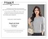 Women's Solid Color Wool Sweater - Autumn/Winter 2025, Round Neck Knitted Top