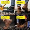 Latest Design Winter Plush Safety Boots Men Waterproof Steel Toe Indestructible Shoes Anti Smashing Puncture Proof Male Footwear