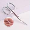 Coral Pink Hypoallergenic Cuticle Scissors for Women Ambidextrous Makeup Tool, Gentle Nail Care, Professional Trimming