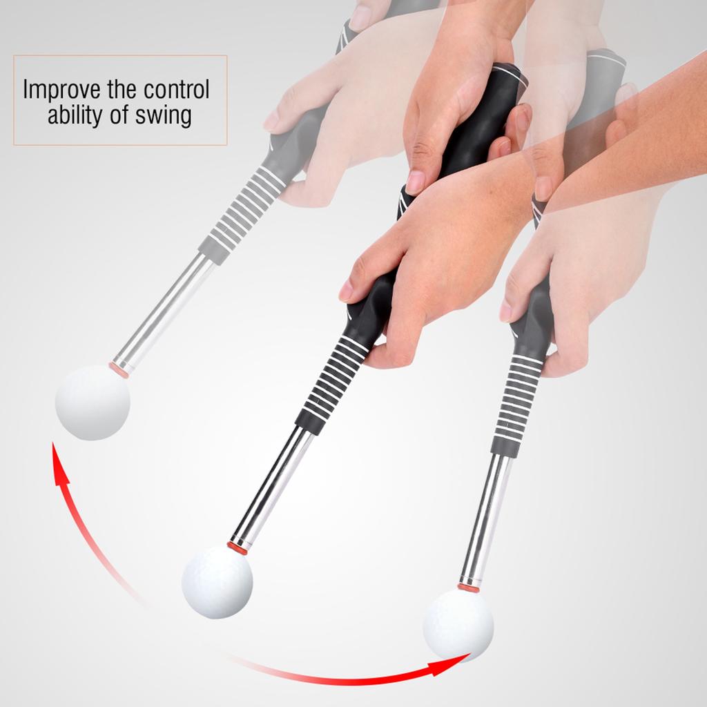 Golf Swing Grip Trainer Warm Up Training Aid Telescopic Club for Beginner