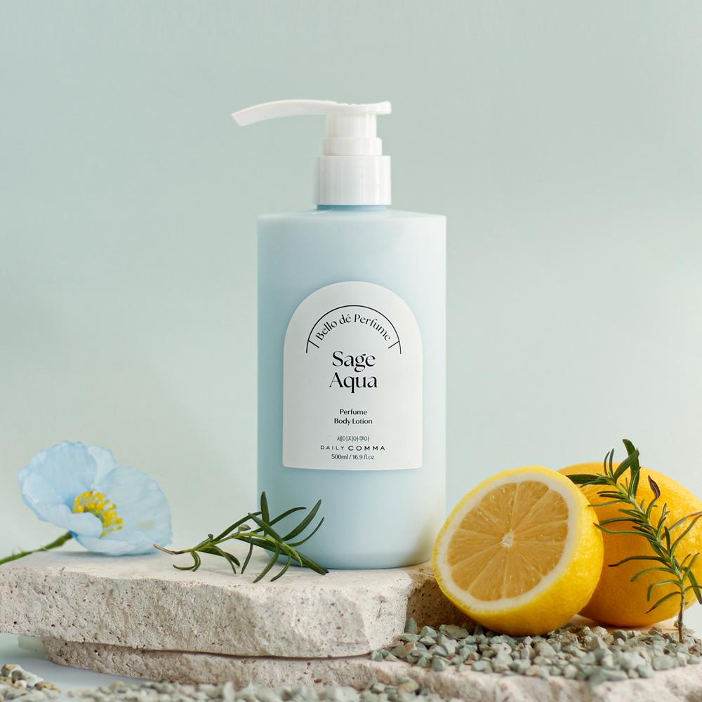 Daily Comma Sage Aqua Perfume Body Lotion, 500ml 1ea