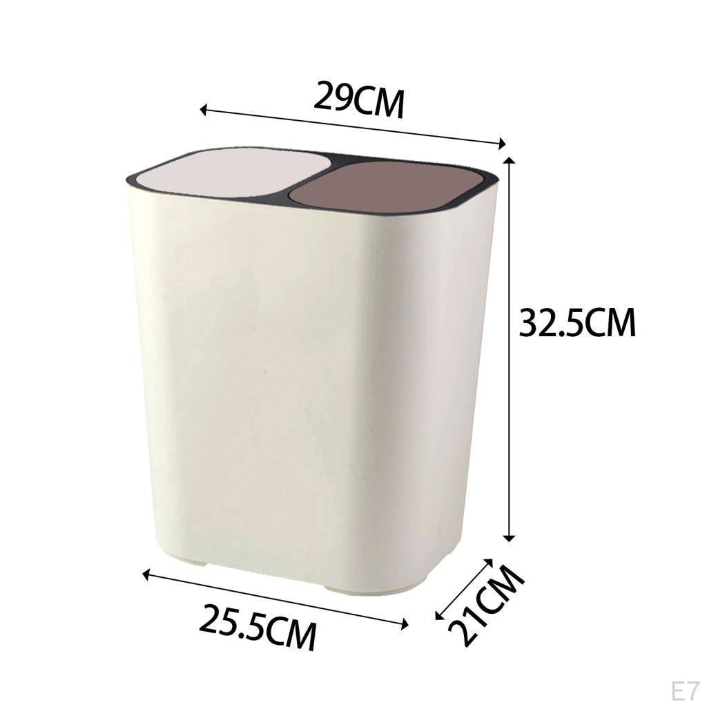 18L Trash Can Household Garbage Bin Rubbish Storage Bucket Office Wastebasket for Bedroom, Rvs,