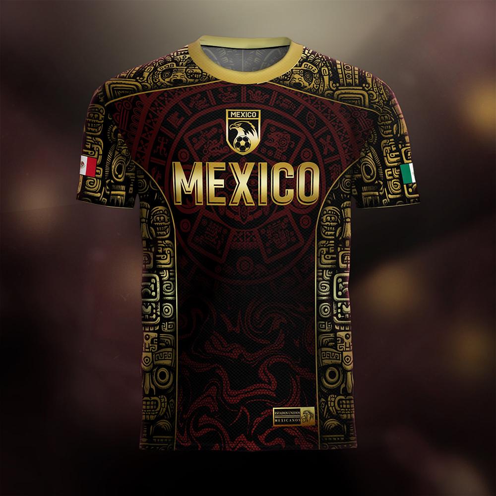 Men's Mexico Aztec Eagle Heritage Football Jersey Sports Quick Dry Breathable T-shirts Summer Soccer Training Jerseys For Fans