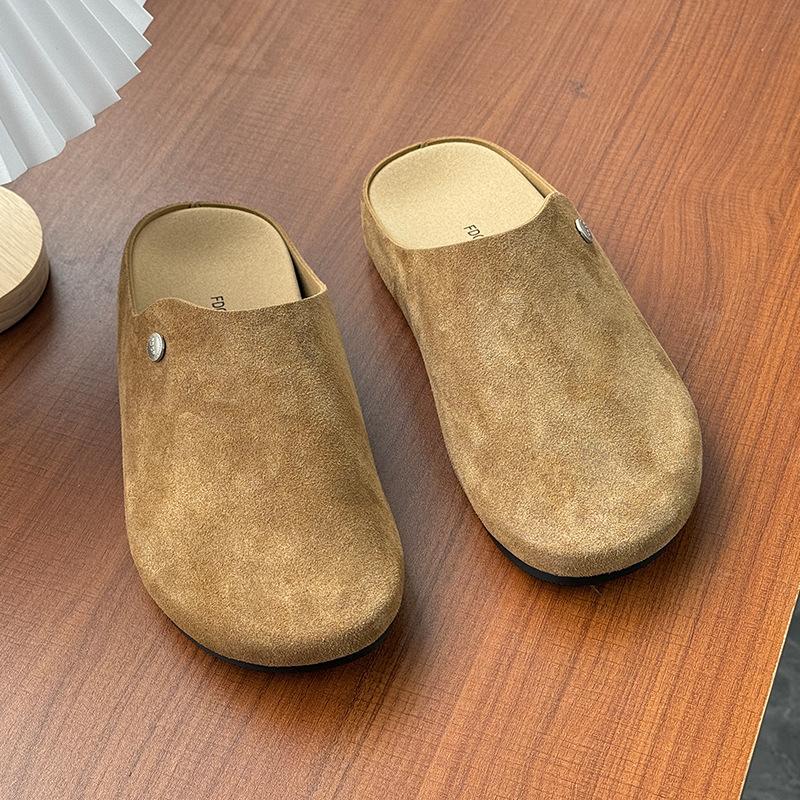 Slippers men wear platform Boken shoes men increase height casual lazy outdoor bag head half slippers 85167-Z