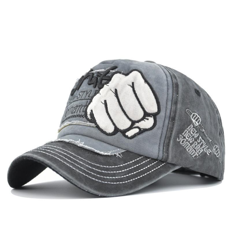 Washed baseball cap, fist embroider baseball cap, washed baseball cap for men and women, trendyletter peaked cap Adjustable