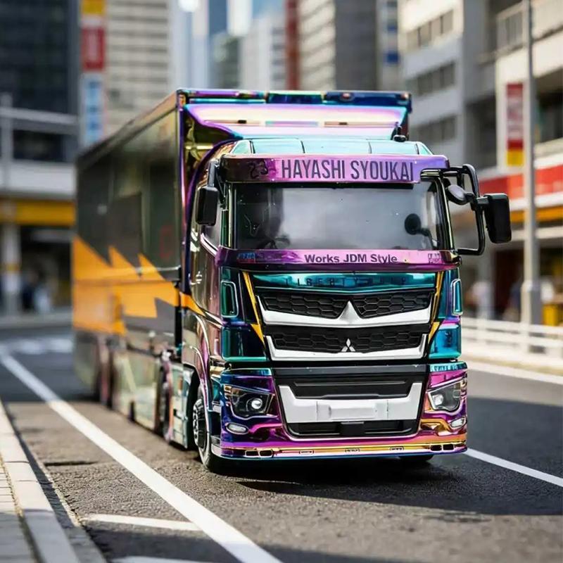 

GCD 1:64 HINO Transport Truck DarwinPRO & TECKWRAP 2026 HEC China Beijing Model Exhibition Limited edition livery; фиолетовый