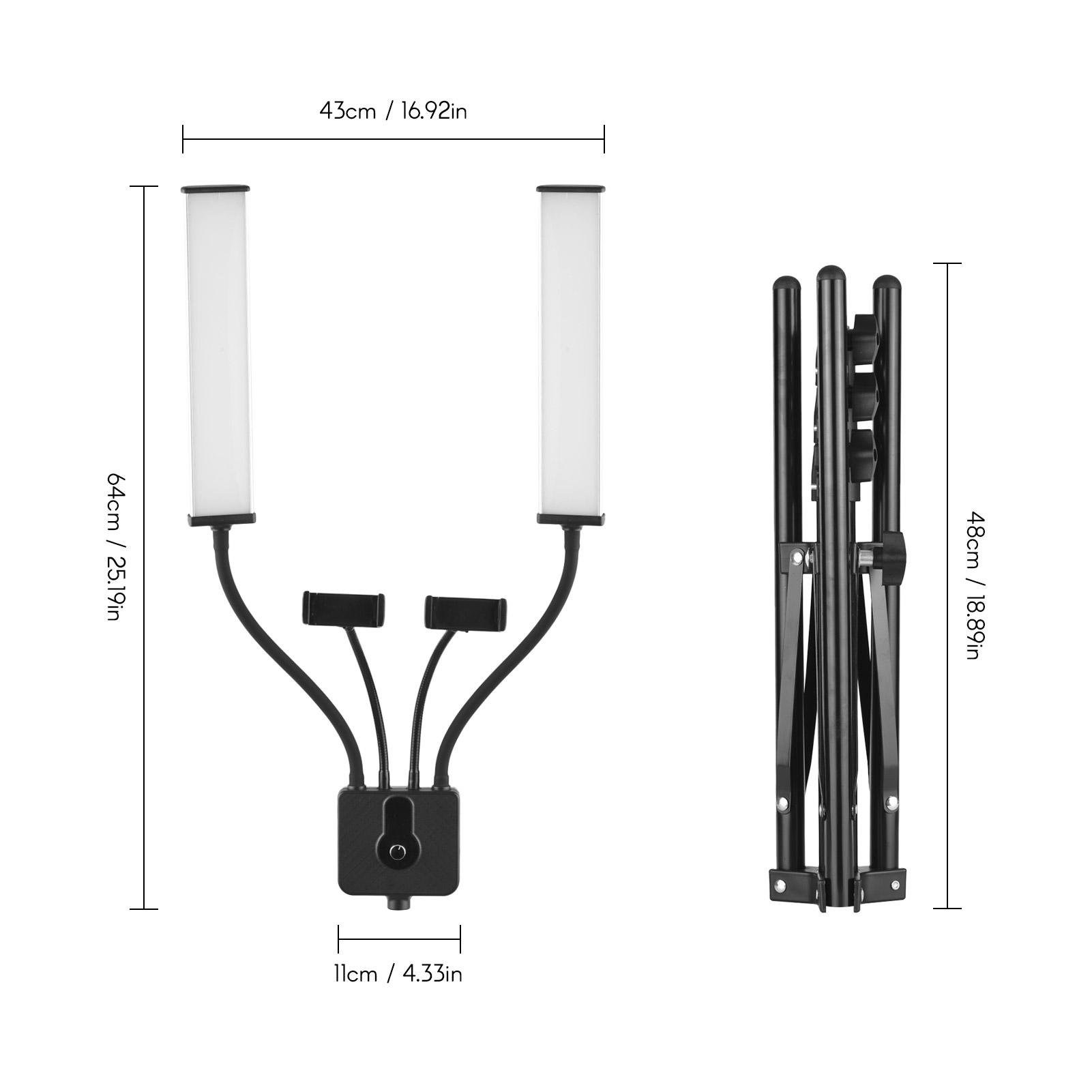 Гибкая двойная светодиодная лампа для видеосъемки — фото 3