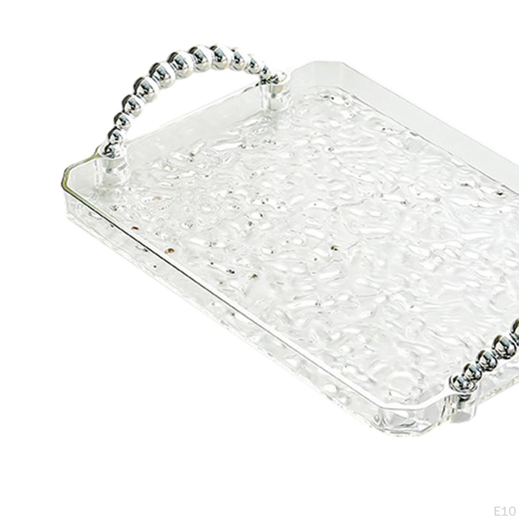Rectangle Serving Tray Bathroom Vanity Organizer Platter Jewelry Storage