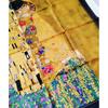 Used Unused * Klimt * The Kiss * 100% Silk * Large Scarf * Gustav Klimt * Museum of Fine Arts Boston * The Kiss * Silk * Approx. 88 X 87 * Painting
