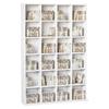 CD Storage Unit with Adjustable Shelves, 89 X 130.5 Cm, White