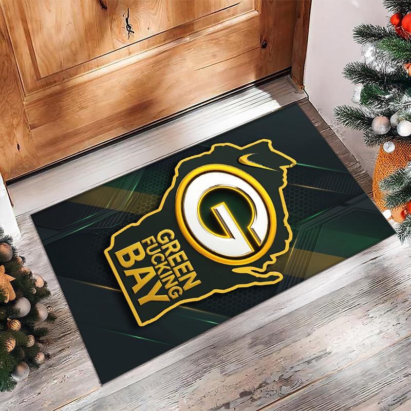 Tappeto in Velluto di Cristallo Green Bay Packers Morbido Anti?Tappetino Antiscivolo Comodo per Casa Soggiorno Camera da Letto Tappeto Decorativo